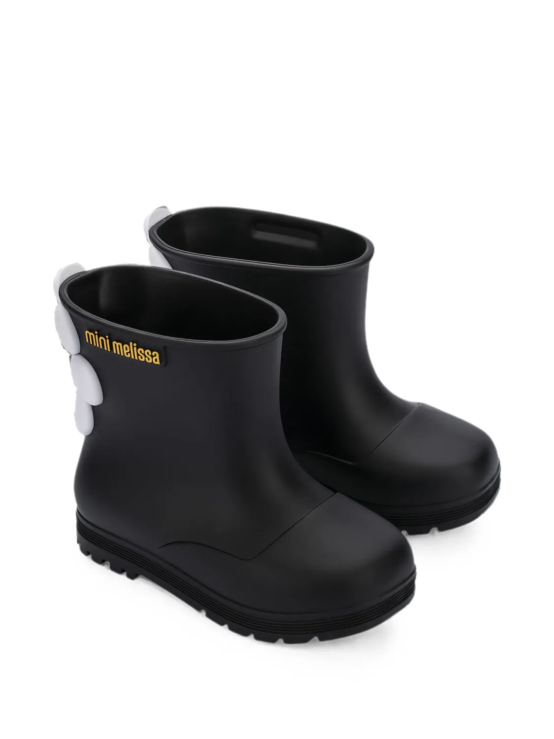 Ботильоны Welly Bloomy с цветочной аппликацией Mini Melissa, черный — фото 2