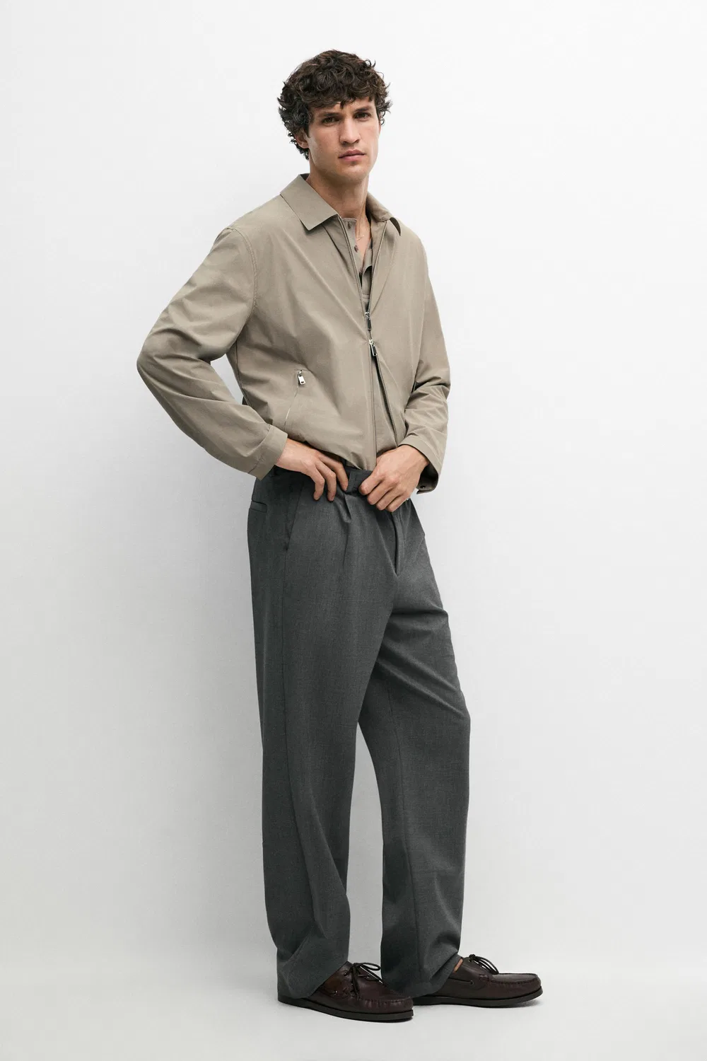 Куртка Massimo Dutti, легкая короткая, универсальная, охра