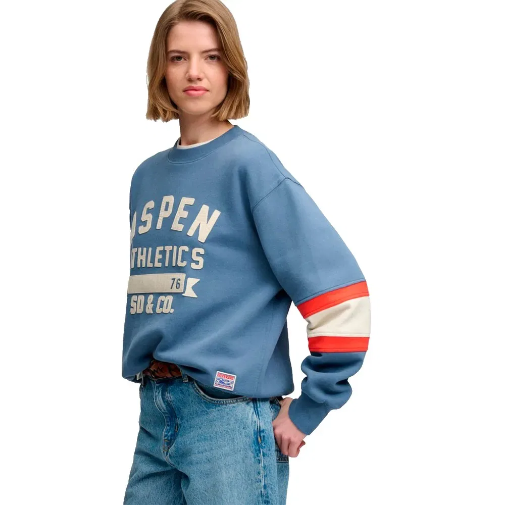 Женский свитшот с принтом Preppy Ski Superdry, Blue — фото 4