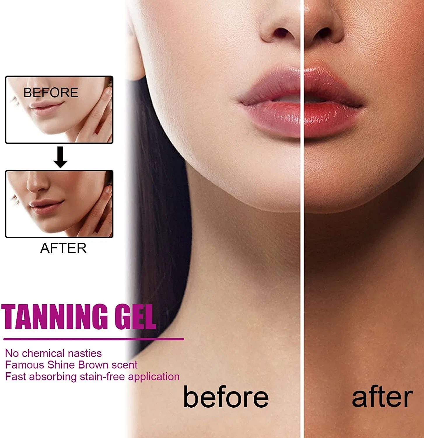 Тан-гель для загара Extreme Dark Intensive Tanning Luxe Gel, с ароматом арбуза, 100 г, Red Qklovni — фото 4