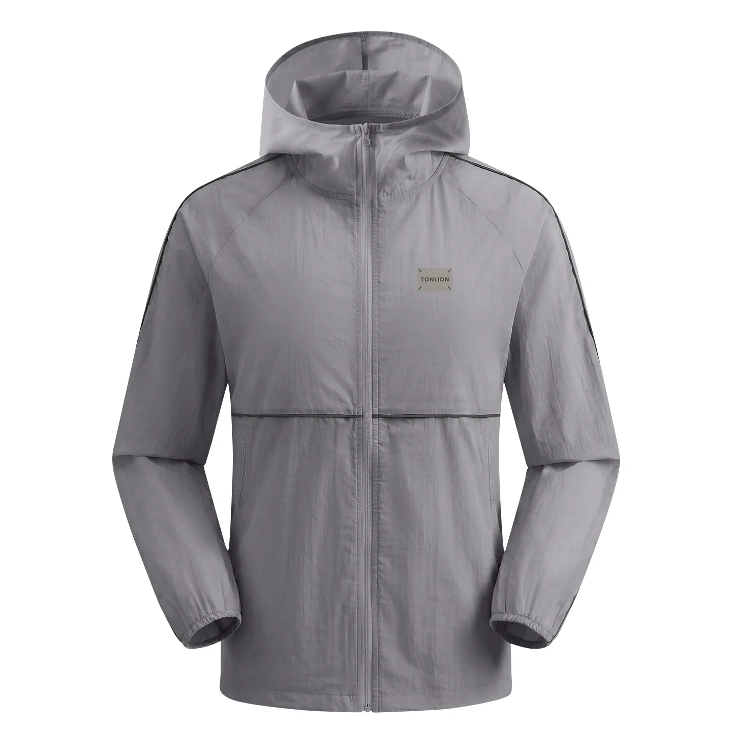 Детская куртка с капюшоном Ice Silk Tonlion, Цвет Two-Tone Reflective Strip Charcoal Gray