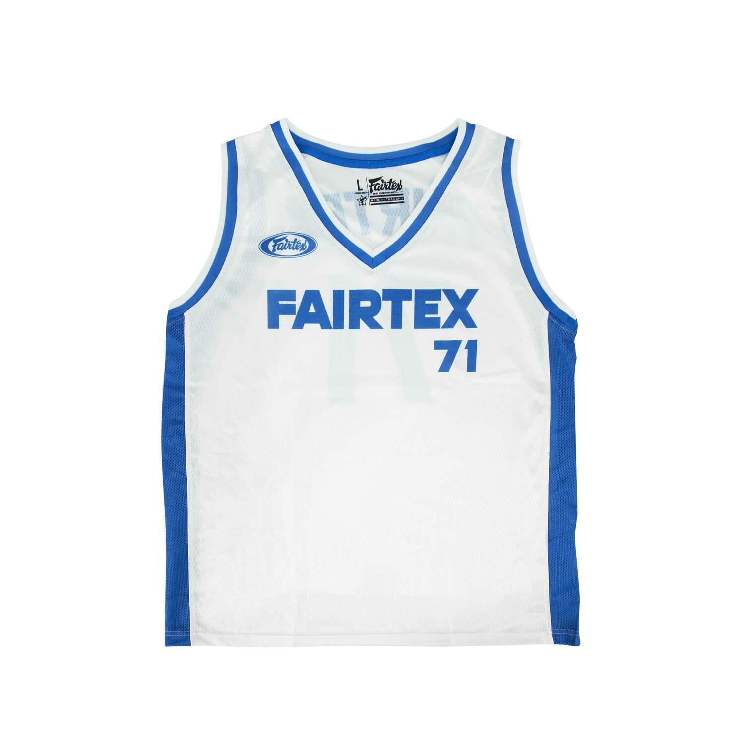 

Баскетбольная майка Fairtex JS27, размер L, белый/синий