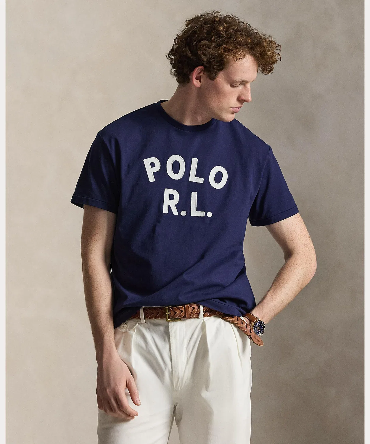 Мужская футболка классического кроя с логотипом Classic Fit Logo Jersey POLO RALPH LAUREN, Navy