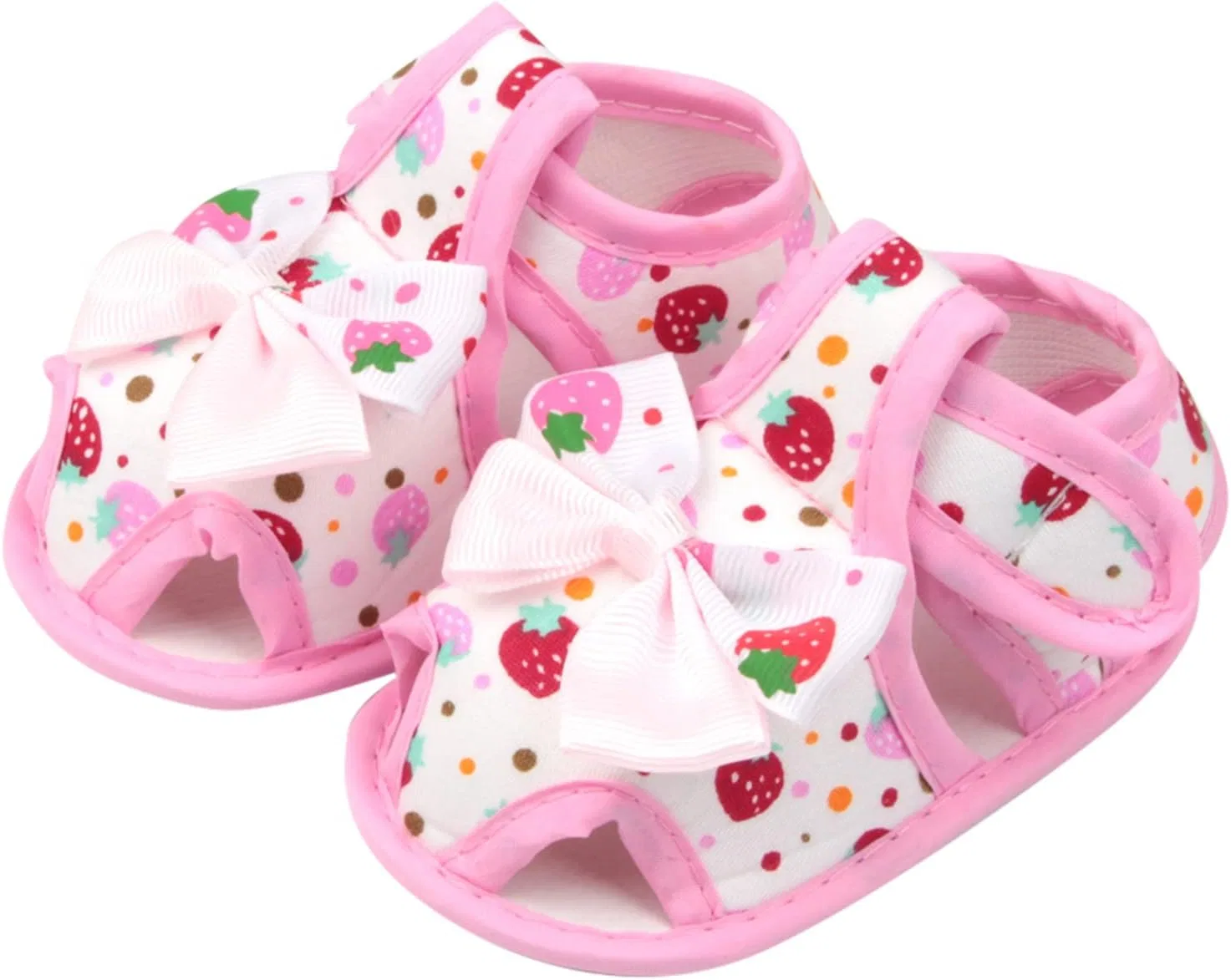 Детские кроссовки для девочек с принтом клубники, Pink — фото 3