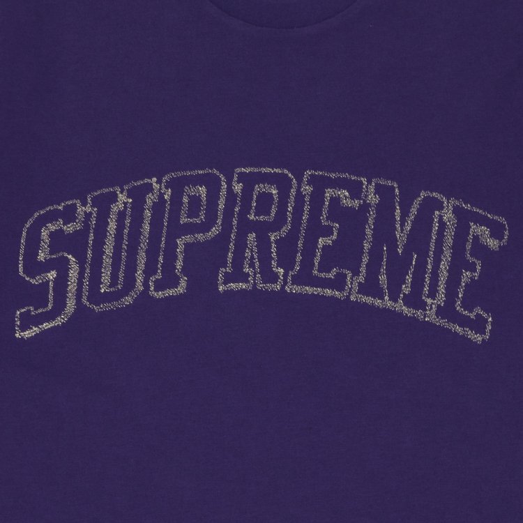 Футболка Supreme Sketch Embroidered Short-Sleeve Top 'Purple', фиолетовый — фото 3