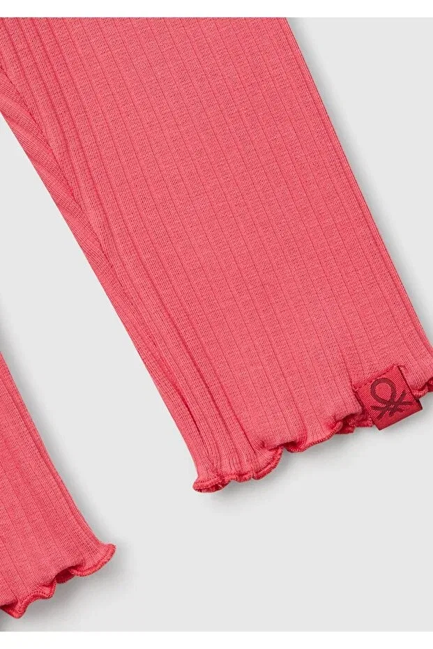 Детские леггинсы для девочек розовые Benetton, Pink — фото 3