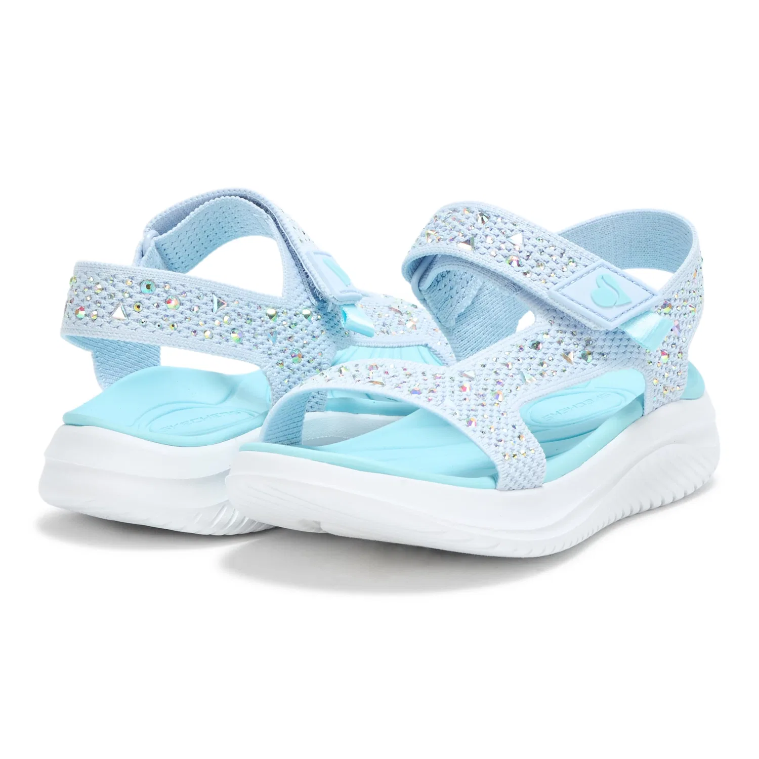 Детские кроссовки для девочек с принтом Ultra Flex 3.0 Skechers, Azure — фото 3