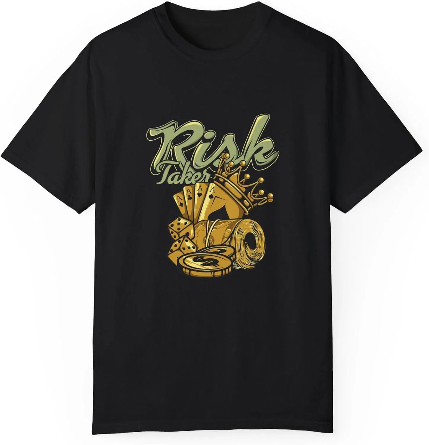 Футболка с принтом Risk Taker Comfort Colors, Black