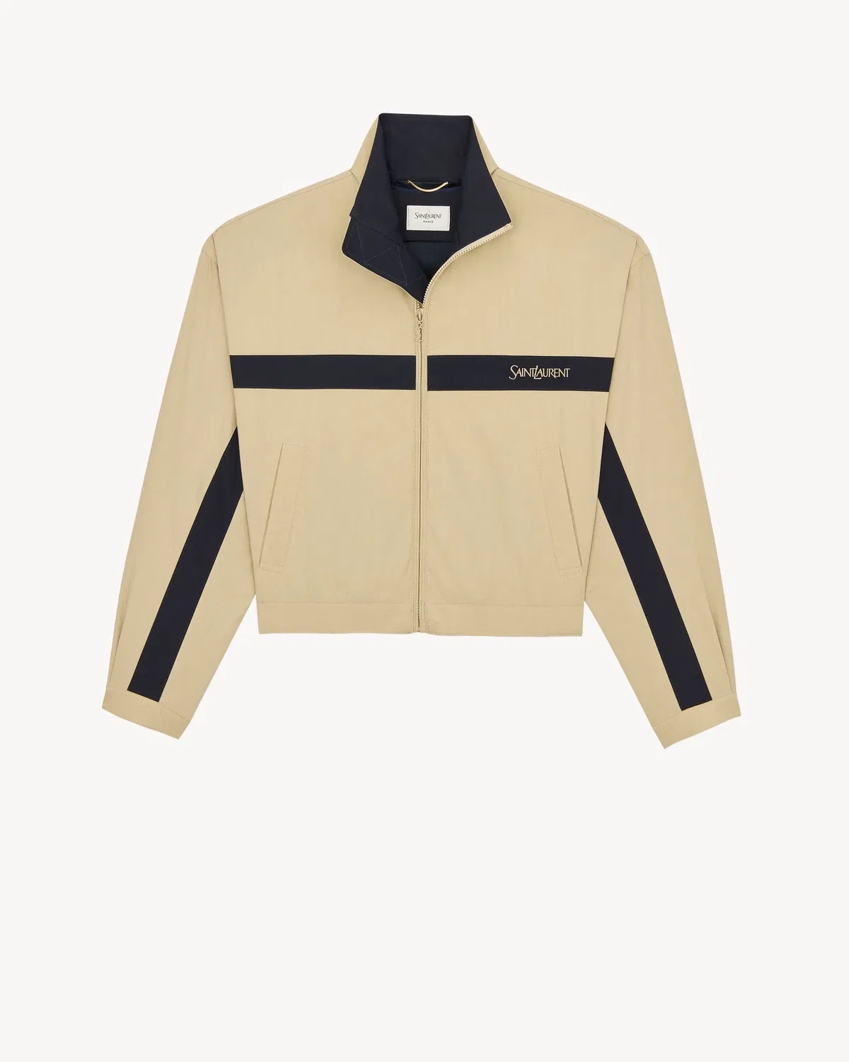 Куртка SAINT LAURENT из хлопка, бежевый — фото 2