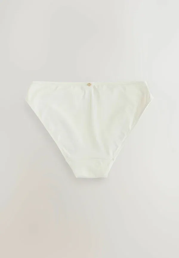 Бикини слитные с пайетками, Regular fit - sequin embellished high leg bikini bottoms, Next, cream pink, розовый — фото 2