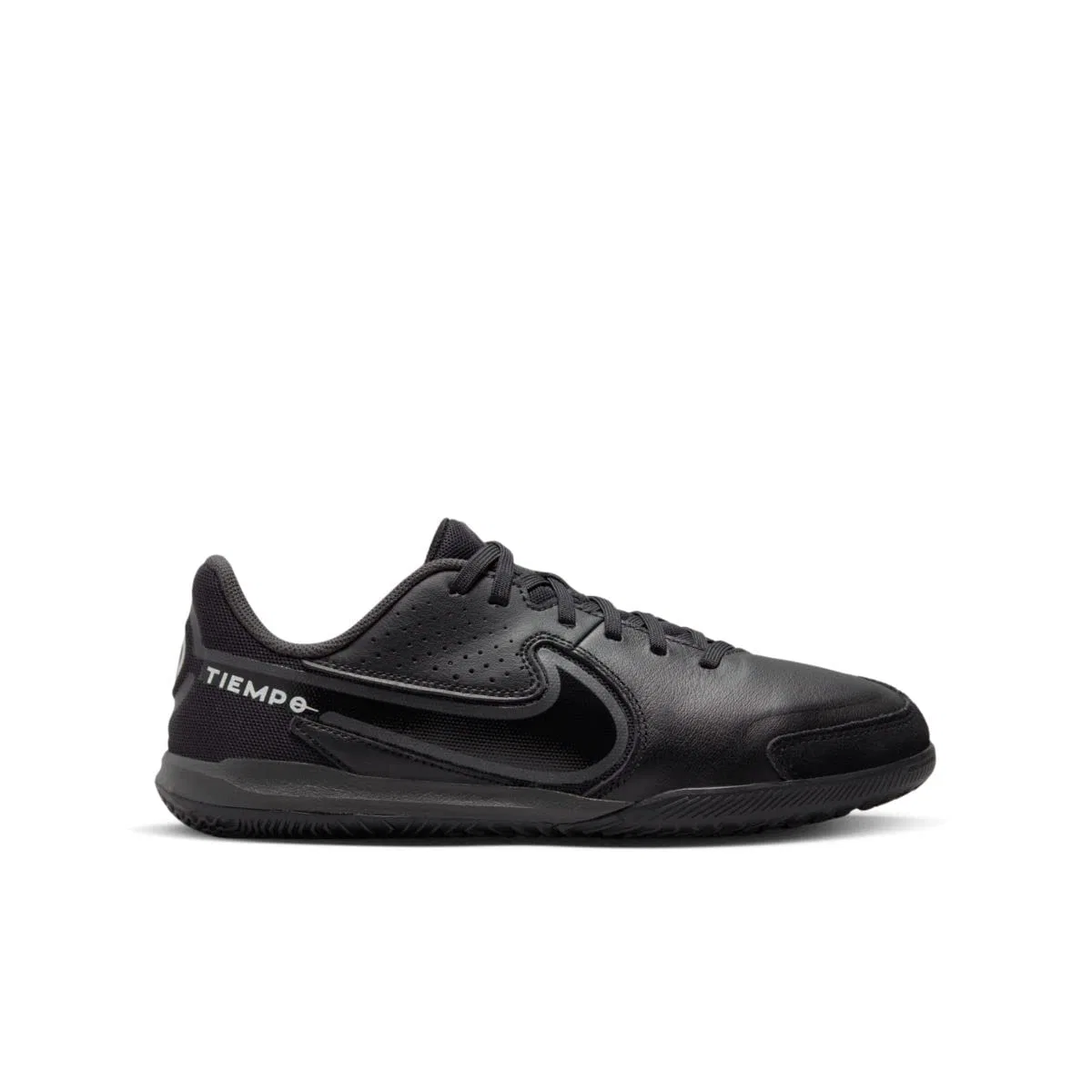 Детские футбольные бутсы для мальчиков с длинным рукавом Jr. Tiempo Legend 9 Academy IC NIKE, Black Dk Smoke Grey Summit Whi
