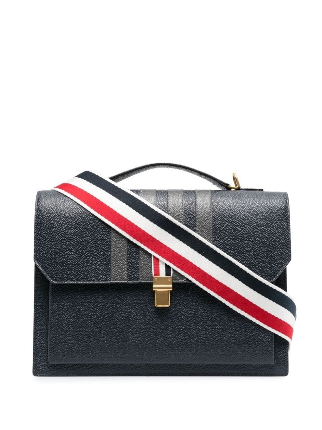 

Thom Browne 4-Bar leather backpack, синий