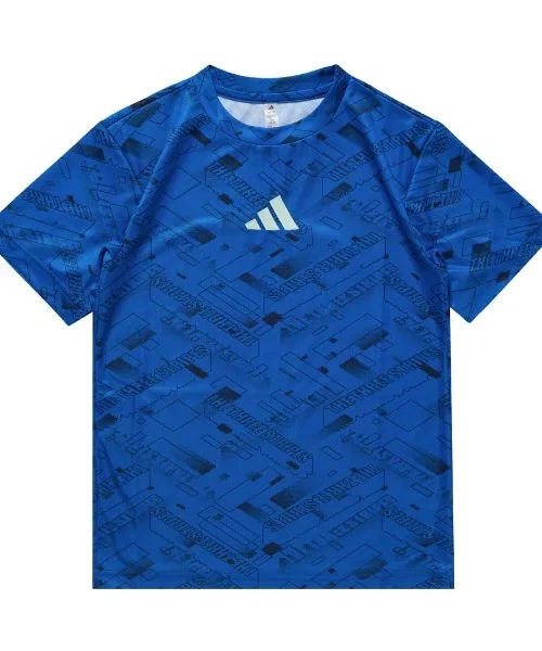 Детская футболка с коротким рукавом Adidas K_TRN AOP S/S, Blue