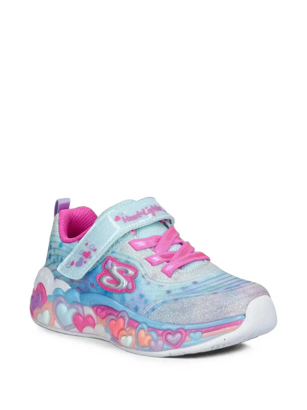 Кроссовки для девочки Eternal Heart Lights Skechers, голубой