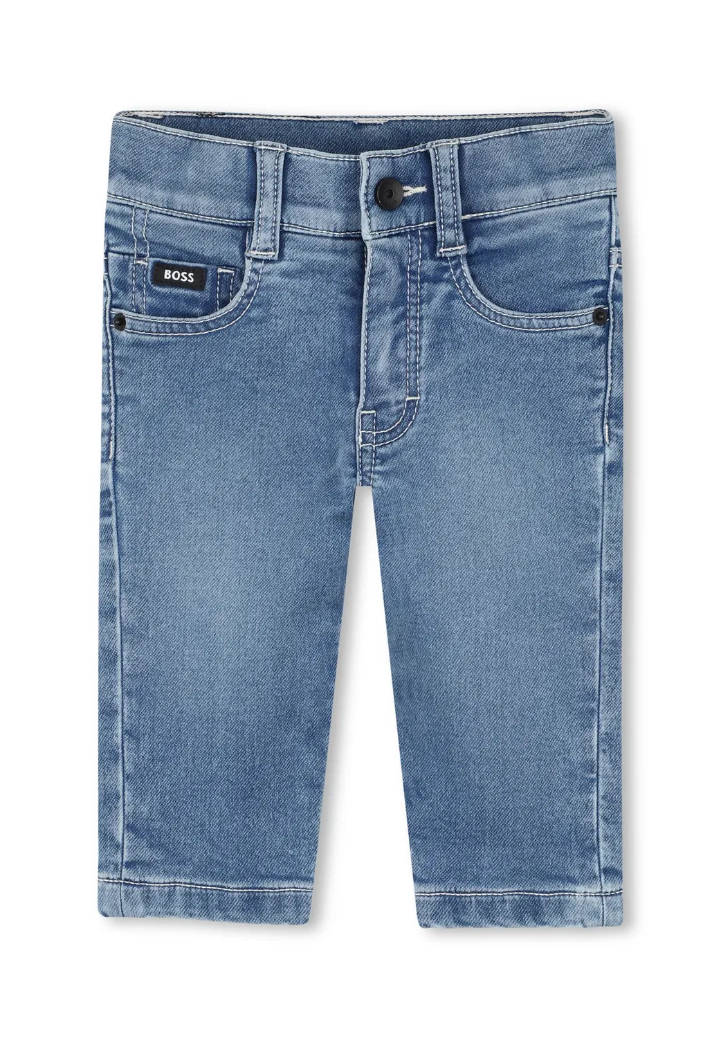 Pantalon en denim - джинсы прямого кроя Boss Kidswear, Double Stone Bleach