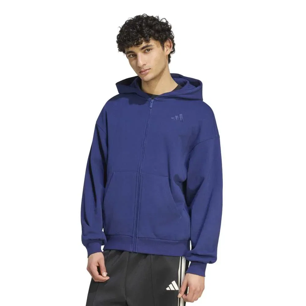 Худи на молнии Adidas Kit Small Logo, синий