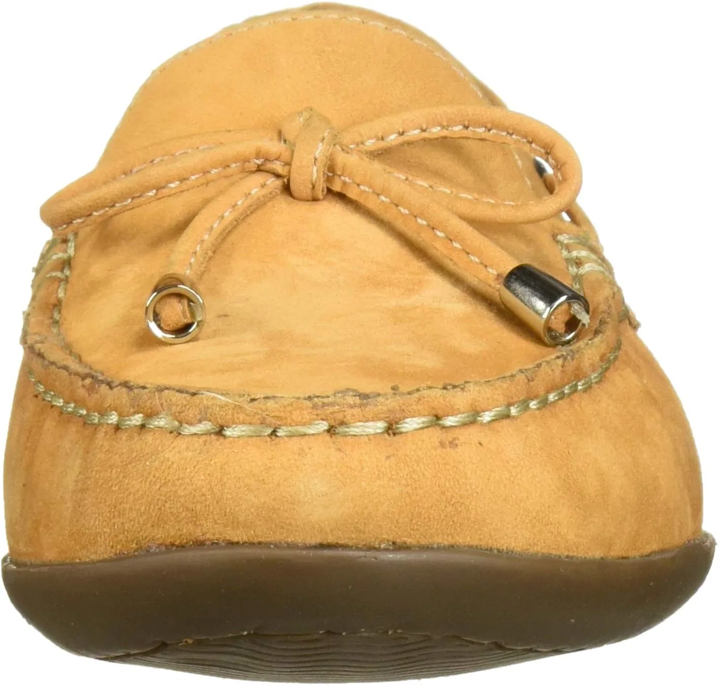 Детские туфли-лоферы с бантом Nantucket 2.0 Tiebow Driver Club USA, Tan Nubuck — фото 2
