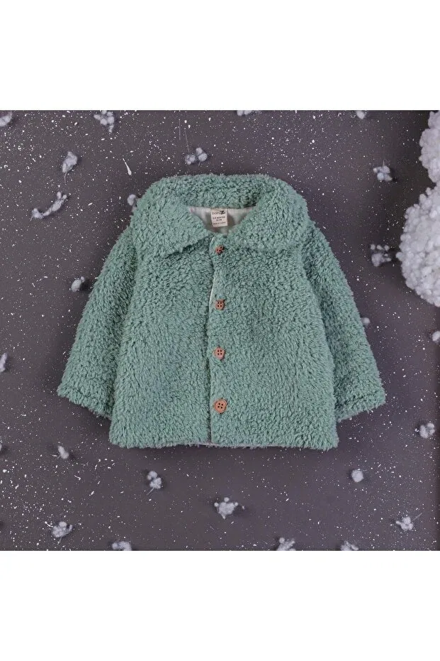 Детский кардиган для девочек вязаный Welsoft Fluffy Textured Baby Cardigan Didustore, Green