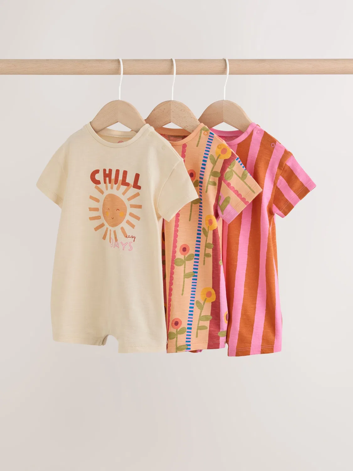 Комплект из 3 боди-слипов Next, Red Sunbaked Patterened