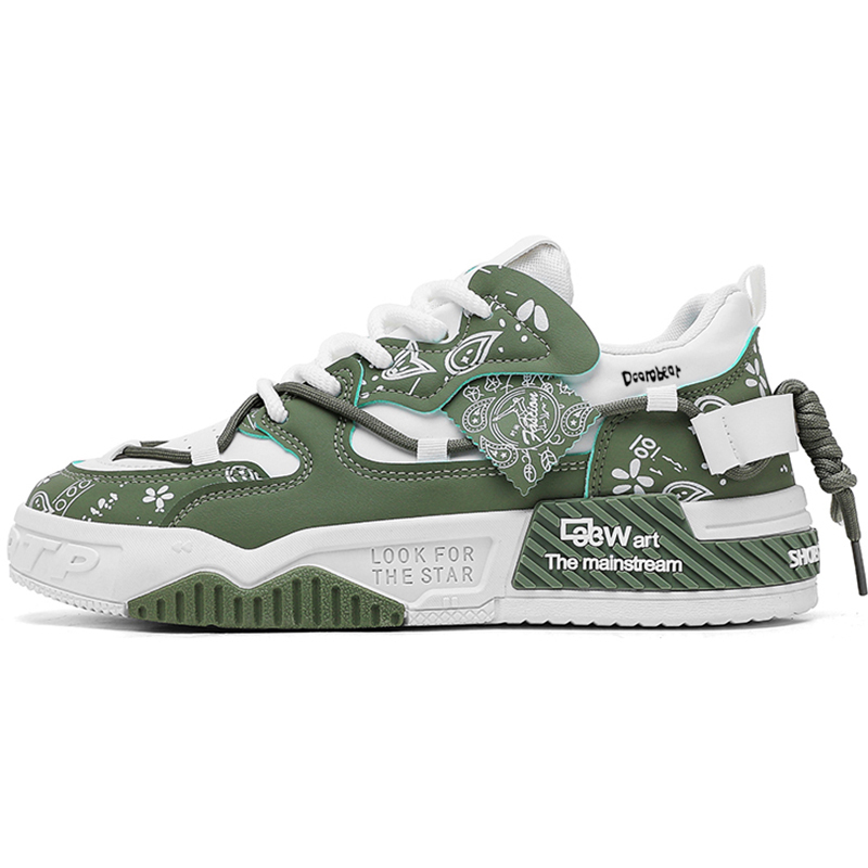 

Budding Bear Низкие скейтерские кроссовки мужские бело-зеленые, цвет White Green