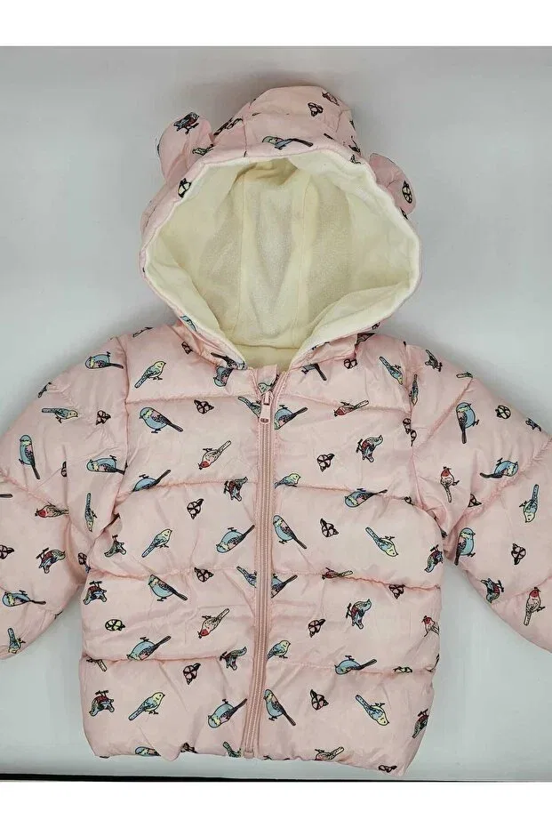 Детская куртка для девочек с принтом Naynes, Pink Cartoon Printed