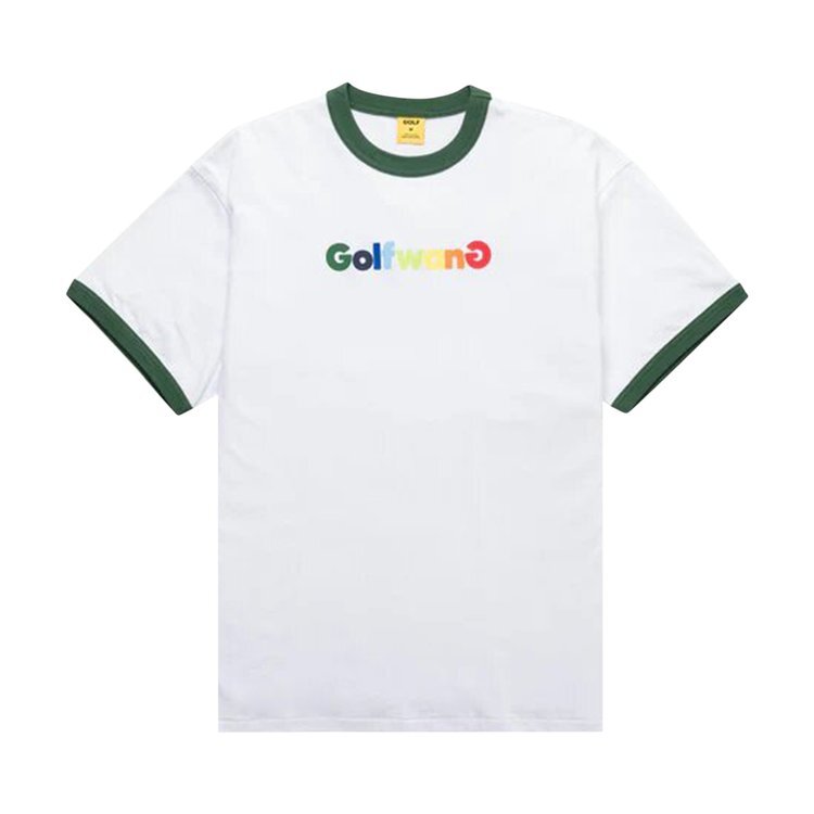 

Футболка GOLF WANG Happy Logo Ringer Tee 'White/Green', белый