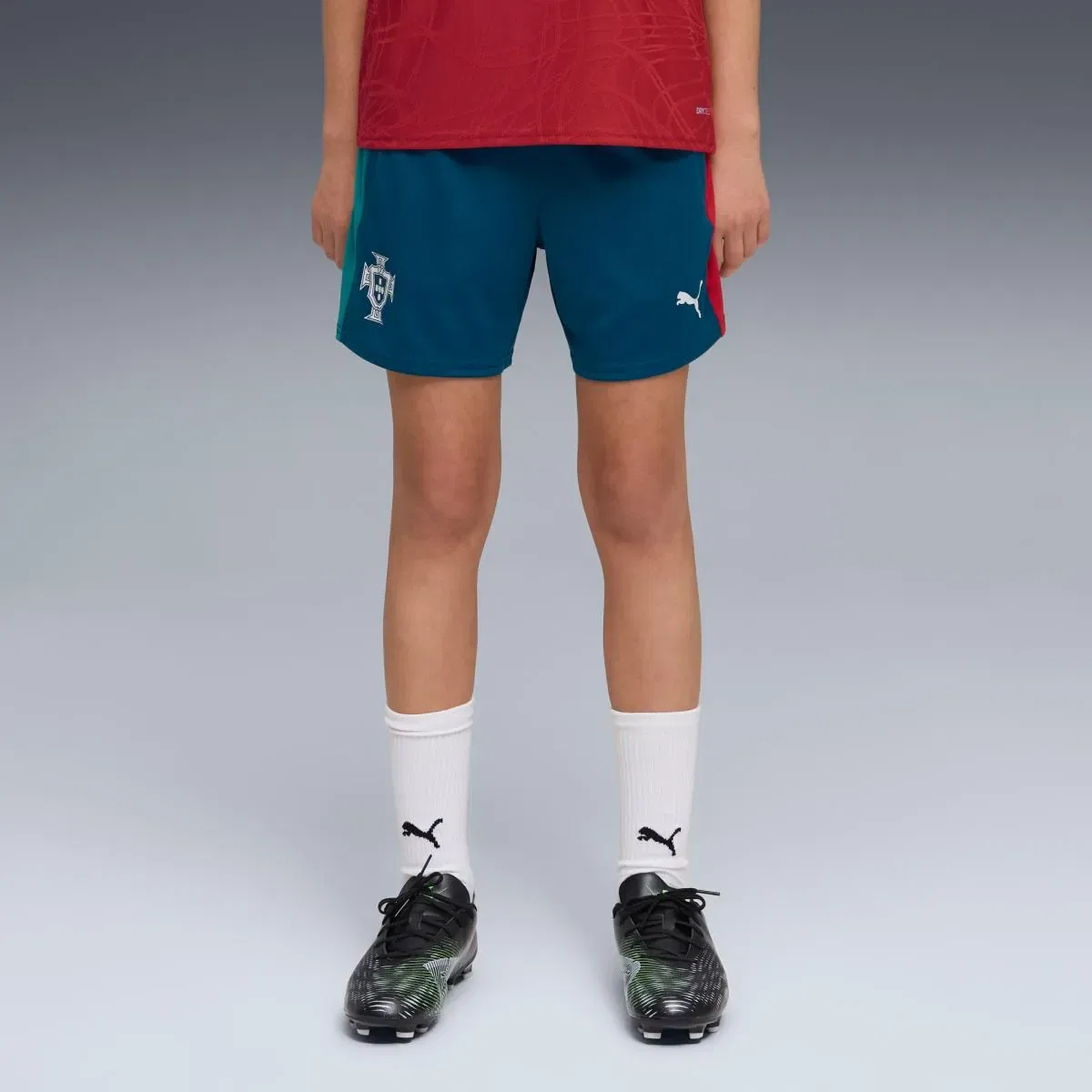Детские шорты для футбола тренировочные FPF Training Jr Puma, Verde — фото 3