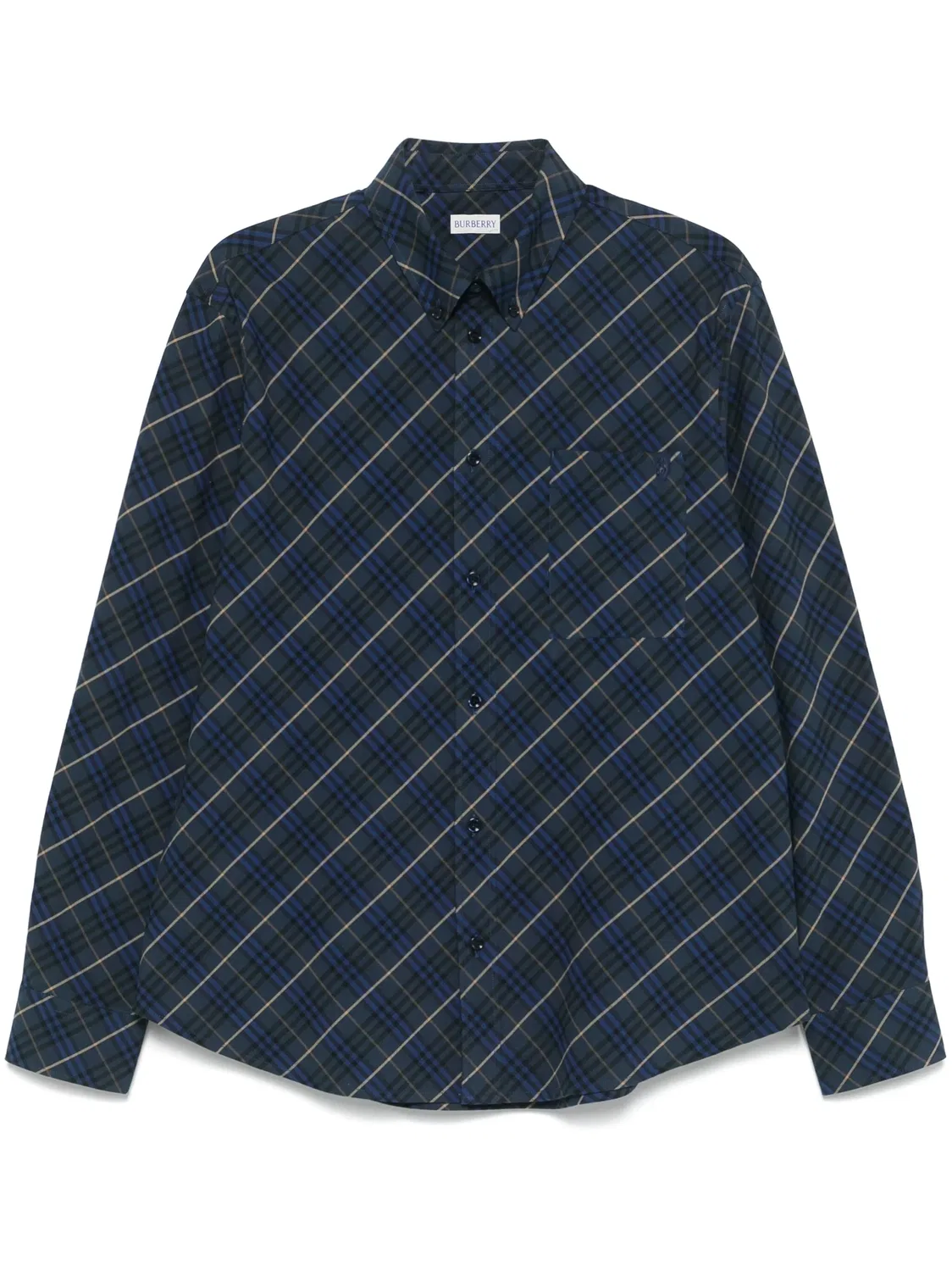 Куртка-рубашка из 100% хлопка Burberry, синий