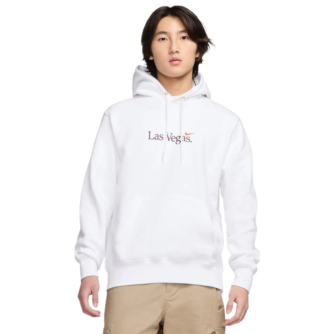 Мужское худи VGS Club Pullover BB Nike, цвет White/Cosmic Clay