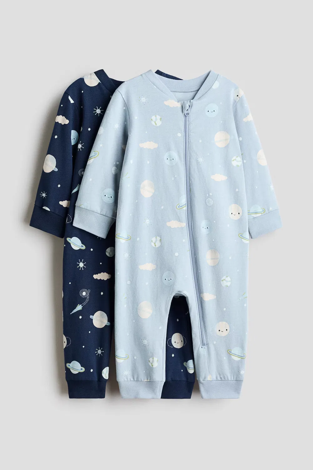 Комплект из двух пижам с принтом H&M, Blau/Weltraum