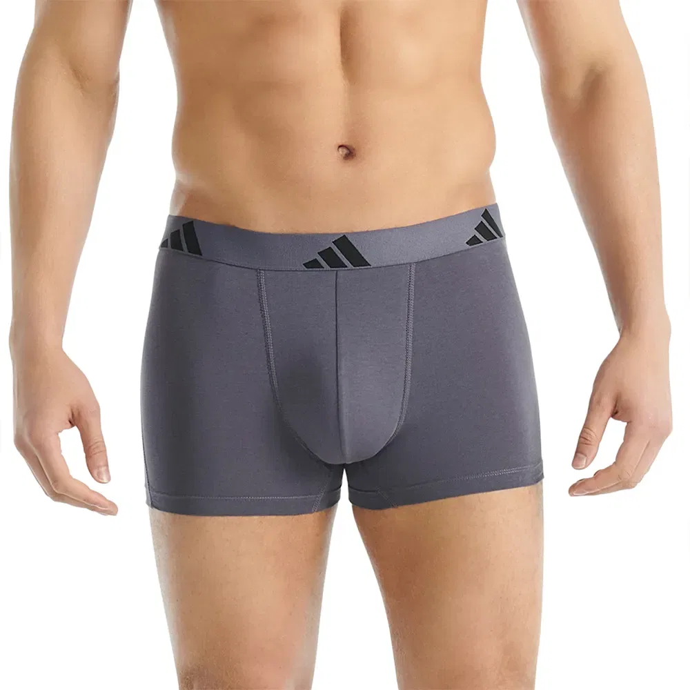 Боксеры Active Flex Cotton, 3 шт, Adidas, серый