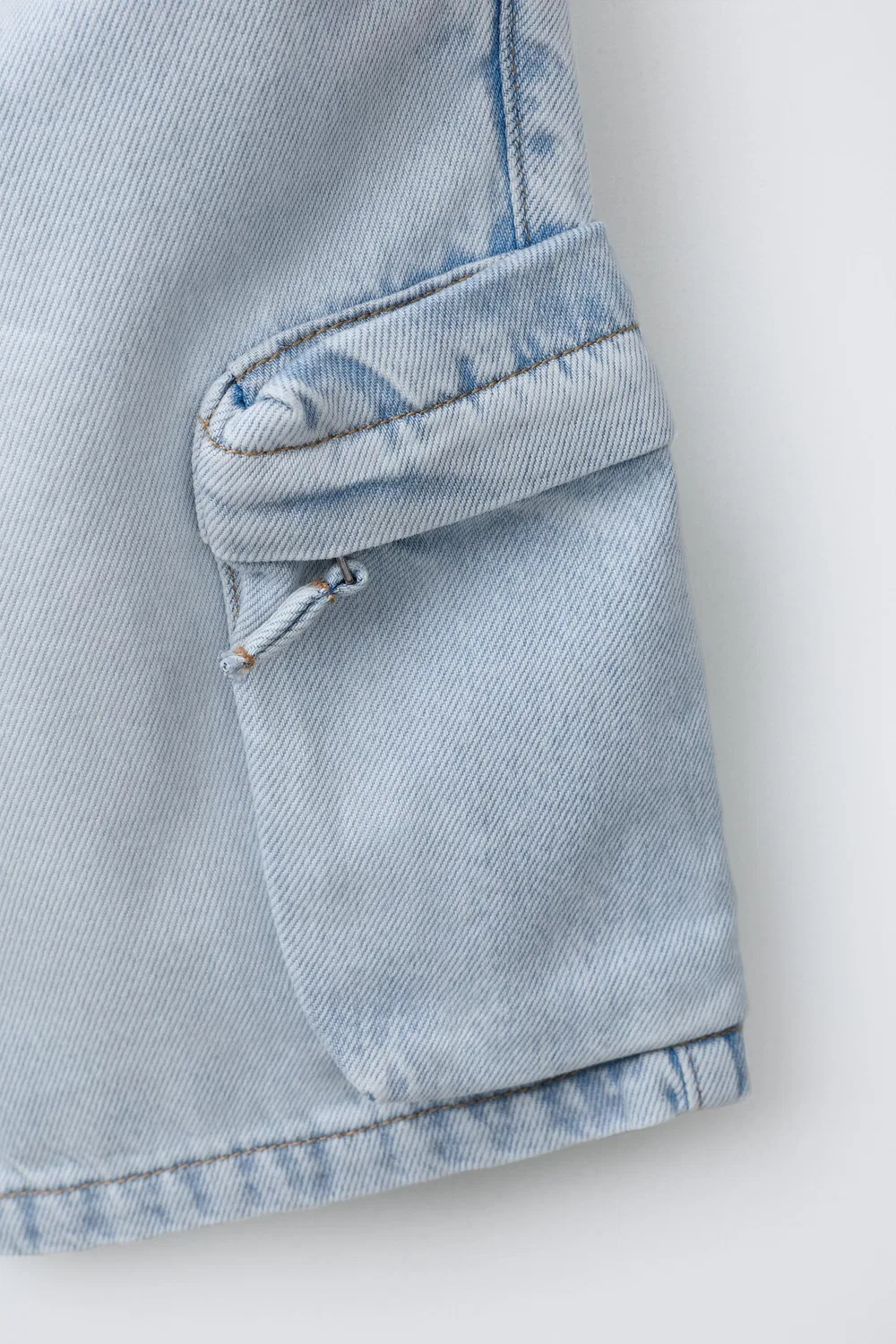 ШОРТЫ-БЕРМУДА ИЗ ГОРОДСКОГО ДЕНИМА ZARA, Blue — фото 4