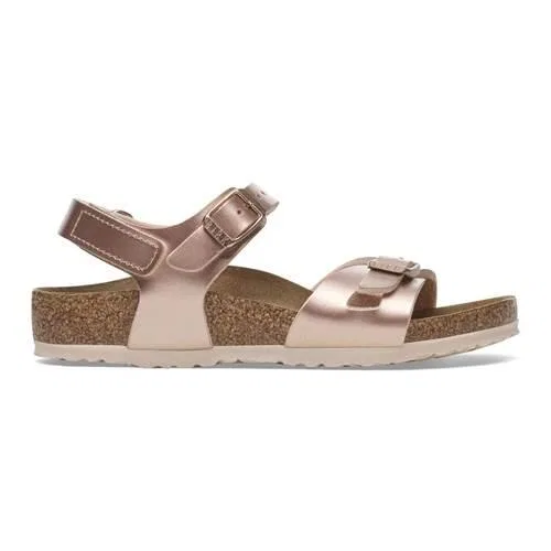 Детские сандалии с металлическим блеском Rio Birkenstock, Gold — фото 4