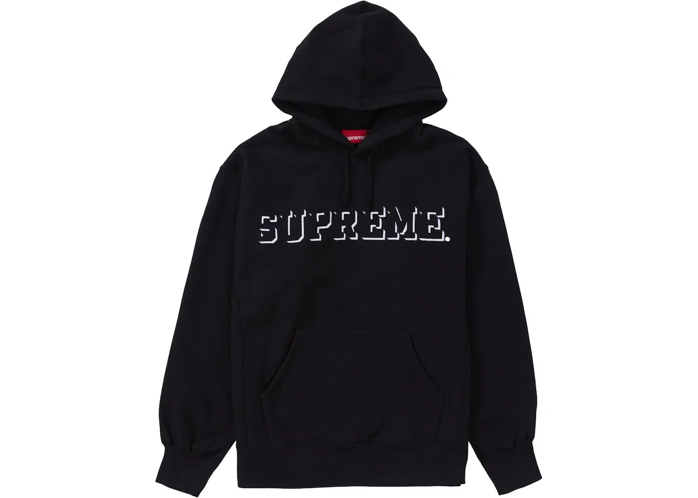 Мужская худи с принтом Drop Shadow Supreme, Черный