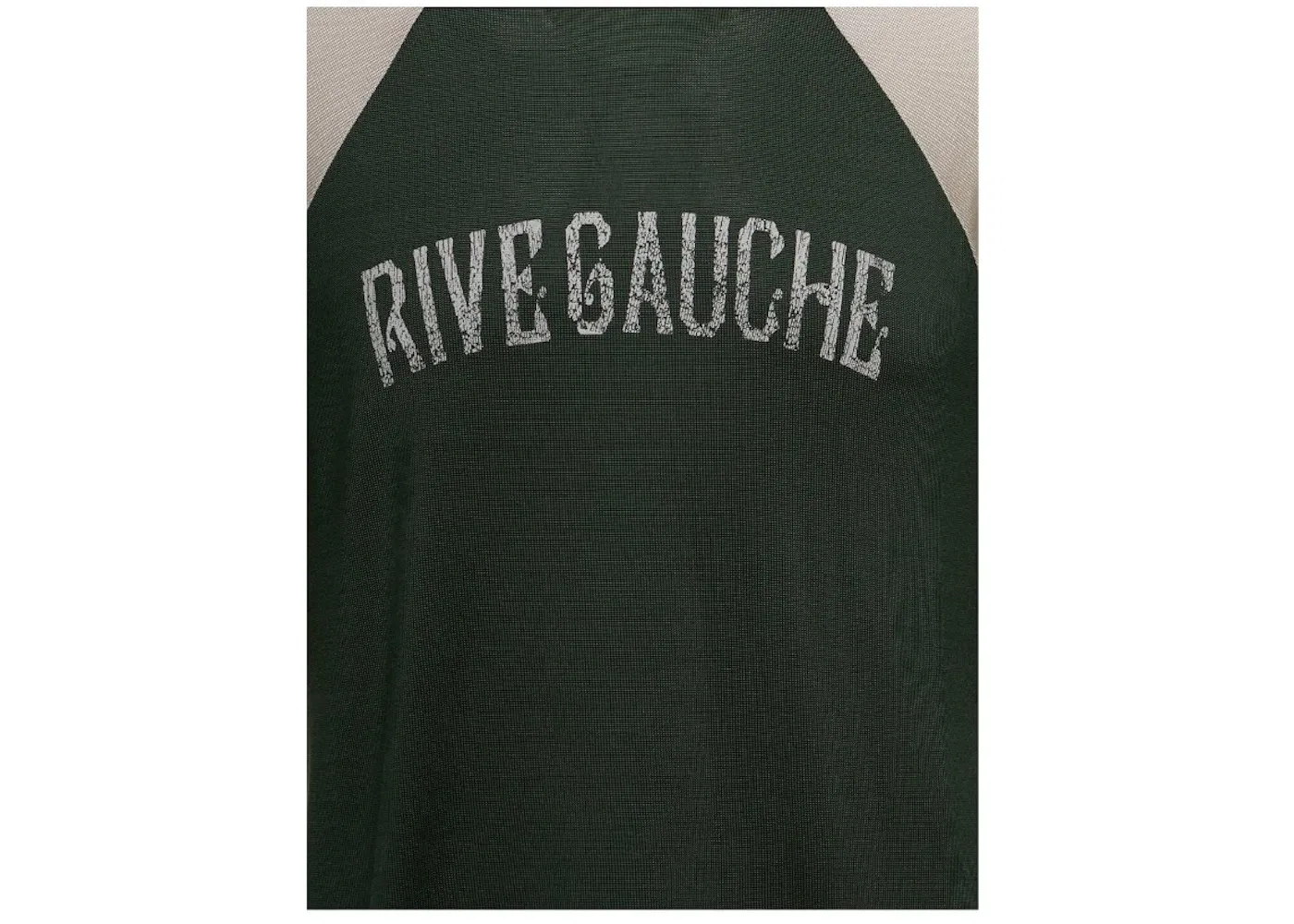 Мужская футболка с реглан-рукавом Saint Laurent Rive Gauche Raglan T-shirt Saint Laurent, Green — фото 2