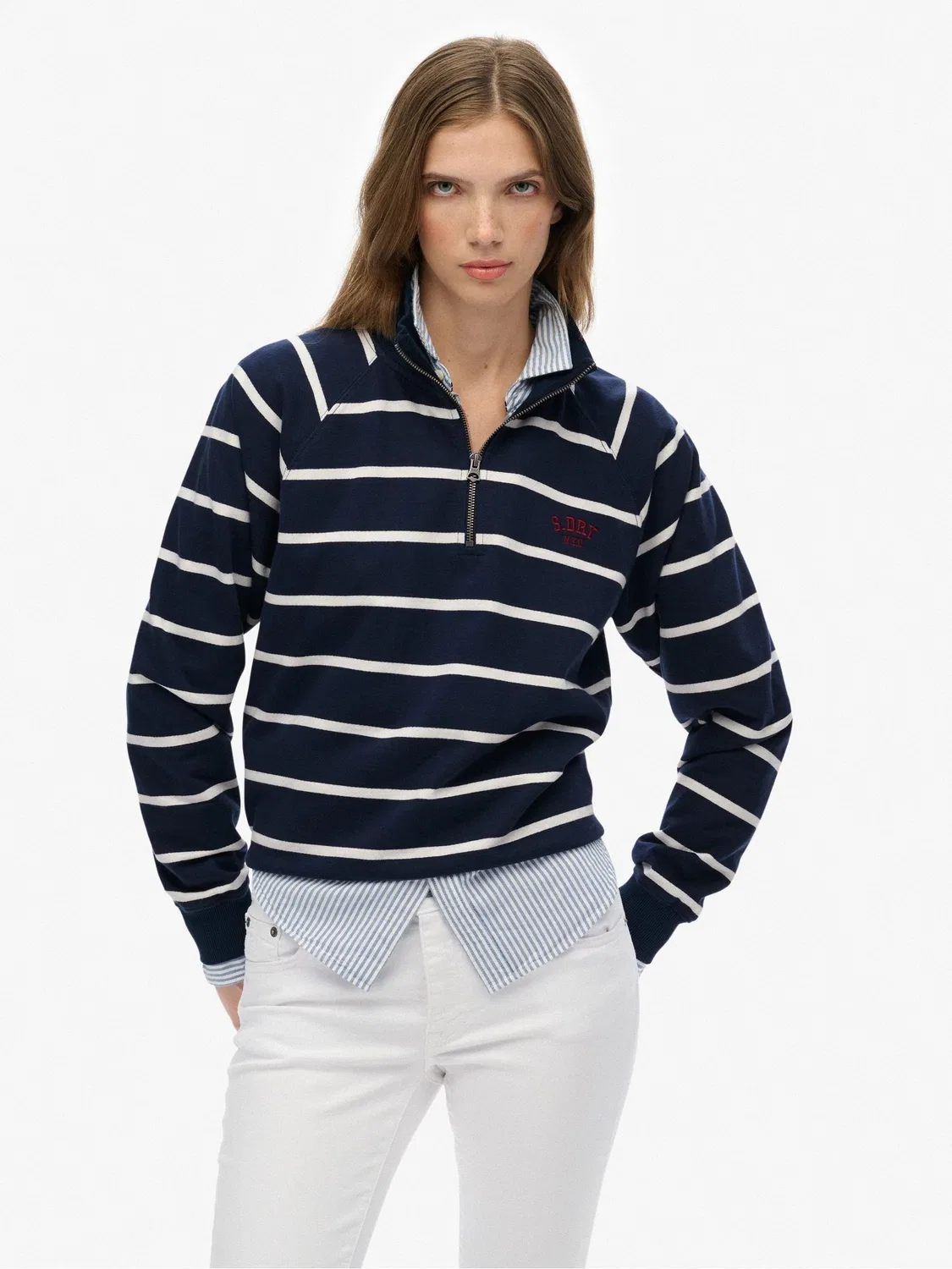 Толстовка с застежкой-молнией Athletic Essentials Superdry, синий