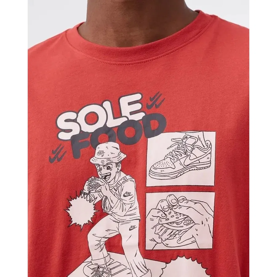 Футболка с принтом Food For Your Sole Nike, Красный — фото 3