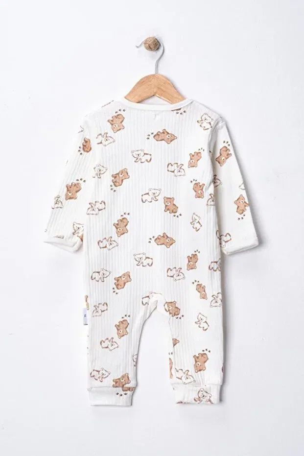 Детский комбинезон для новорожденных хлопковый комплект 3 шт Teddy Bear Star Patterned Enia Baby, Multicolor — фото 3