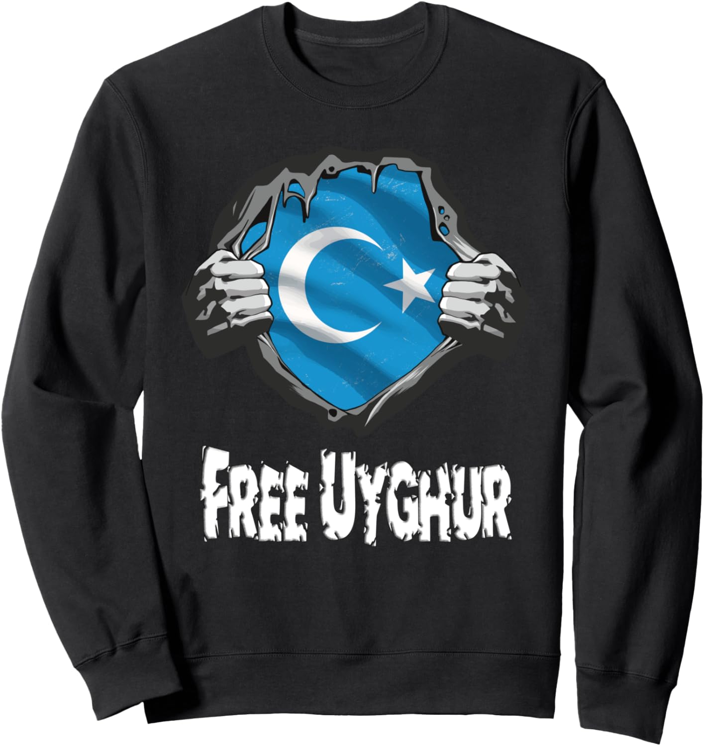 

Толстовка супергероя «Флаг Wigle» Бесплатная толстовка Wigle Save Uyghur - Save Uyghurs Tees, черный