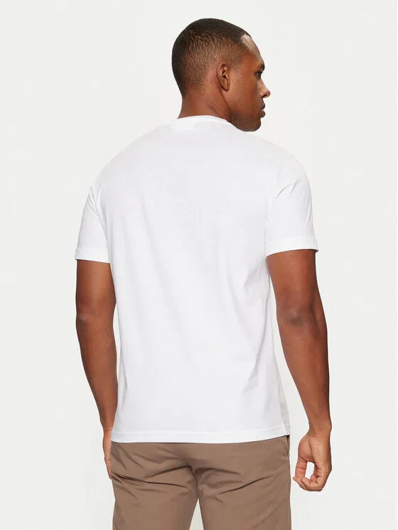 Футболка regular fit Smooth Cotton T-Shirt Calvin Klein, белый — фото 3