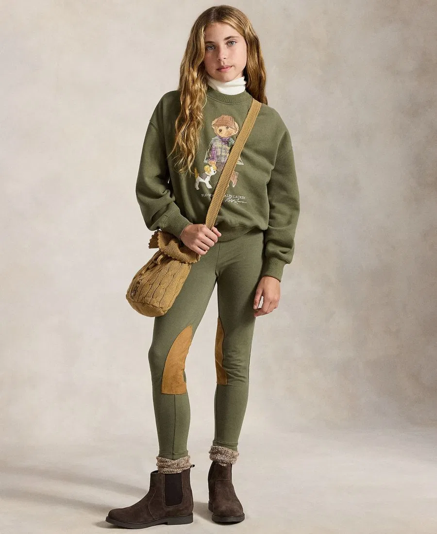 Свитшот с длинным рукавом с принтом Polo Bear Polo Ralph Lauren, Cruise Olive — фото 2