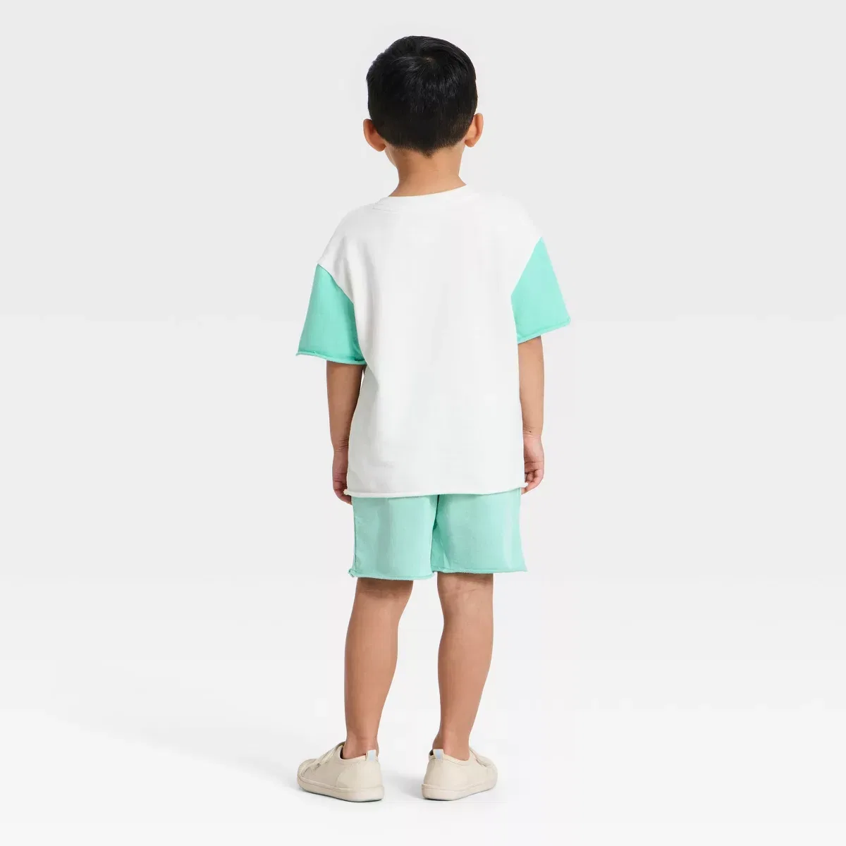 Детский комплект из футболки и шорт с коротким рукавом Cat & Jack, Aqua Blue — фото 2
