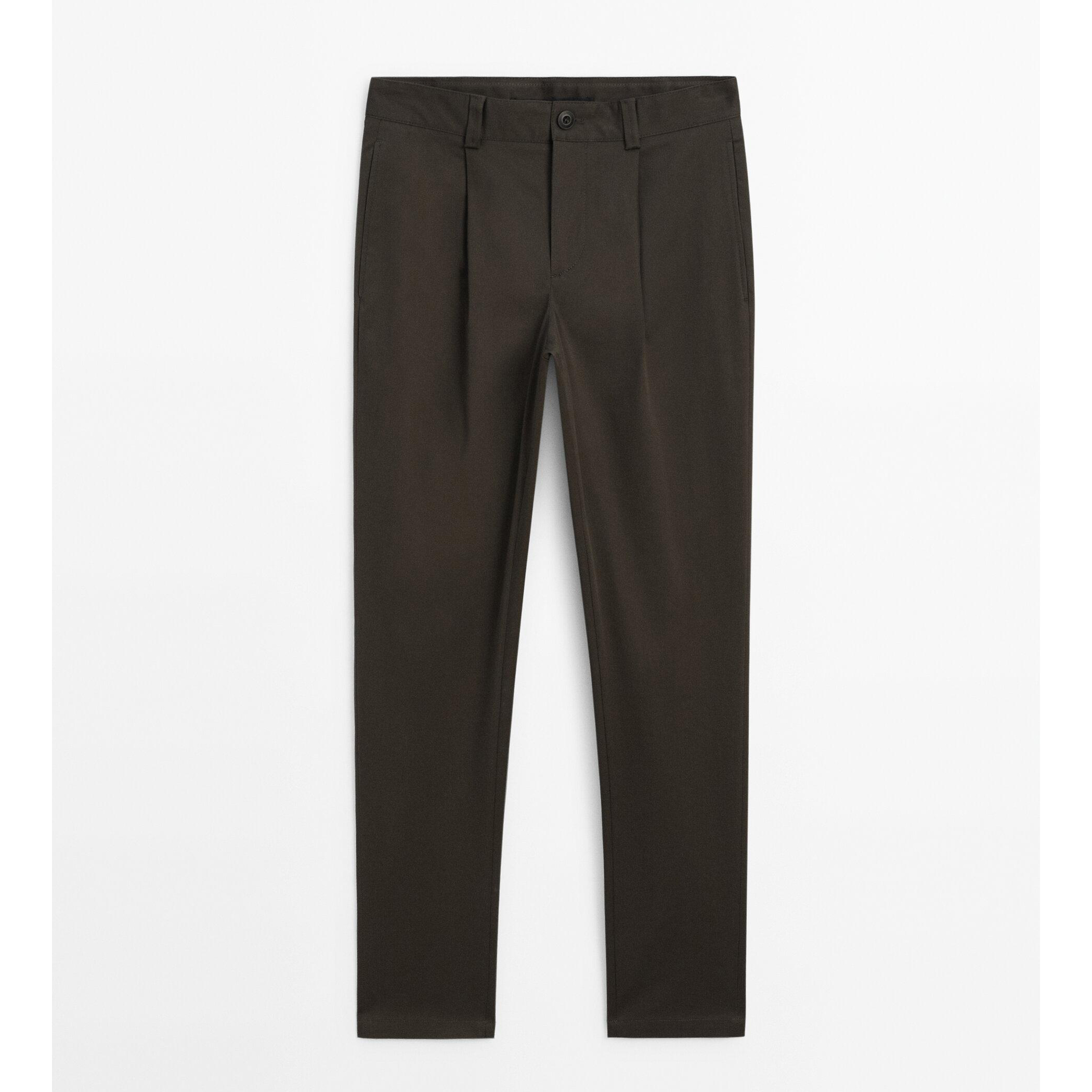 

Брюки из эластичного твила Massimo Dutti, свинцовый, Серый, Брюки из эластичного твила Massimo Dutti, свинцовый