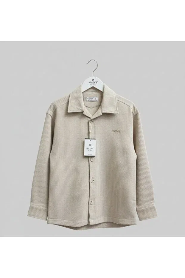 Детская рубашка для мальчиков из вельвета Ivven'S, Beige