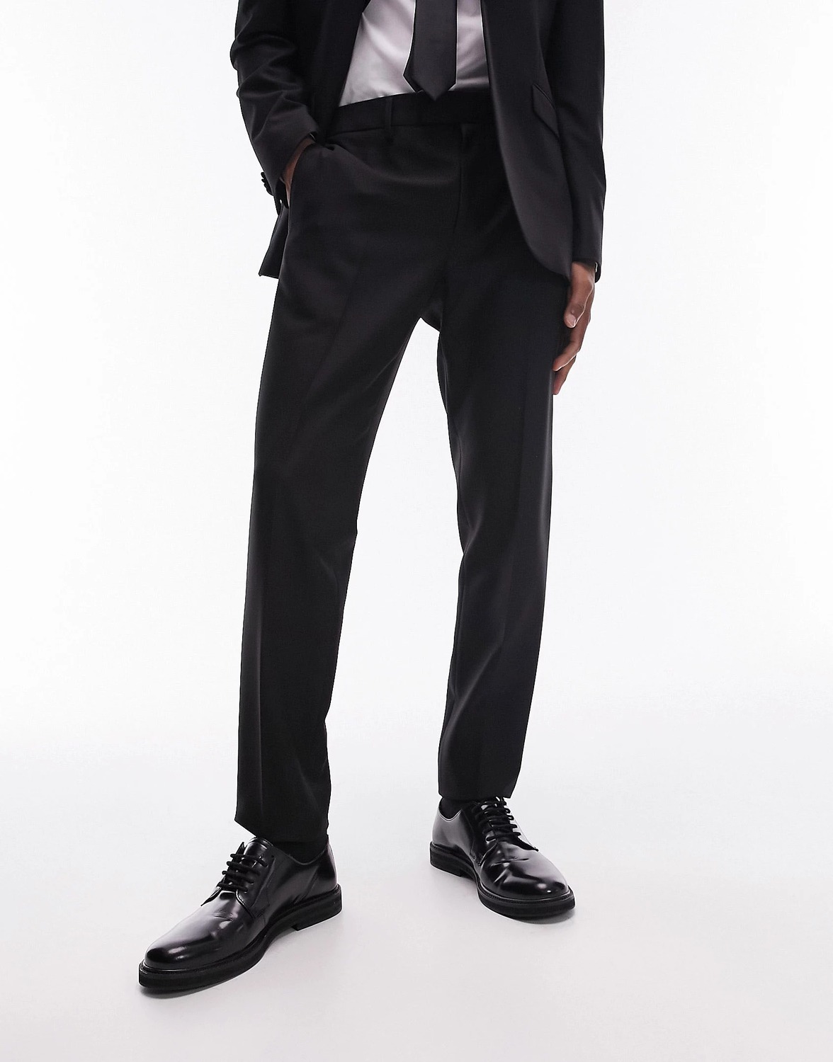 

Брюки Topman Fitted Tuxedo, черный