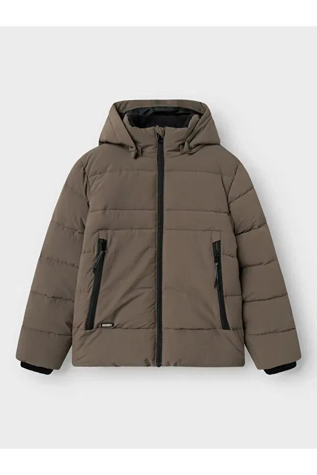 Детское зимнее пальто для девочек пуховое Kids nkmmelvın puffer children's coat Name It, Morel