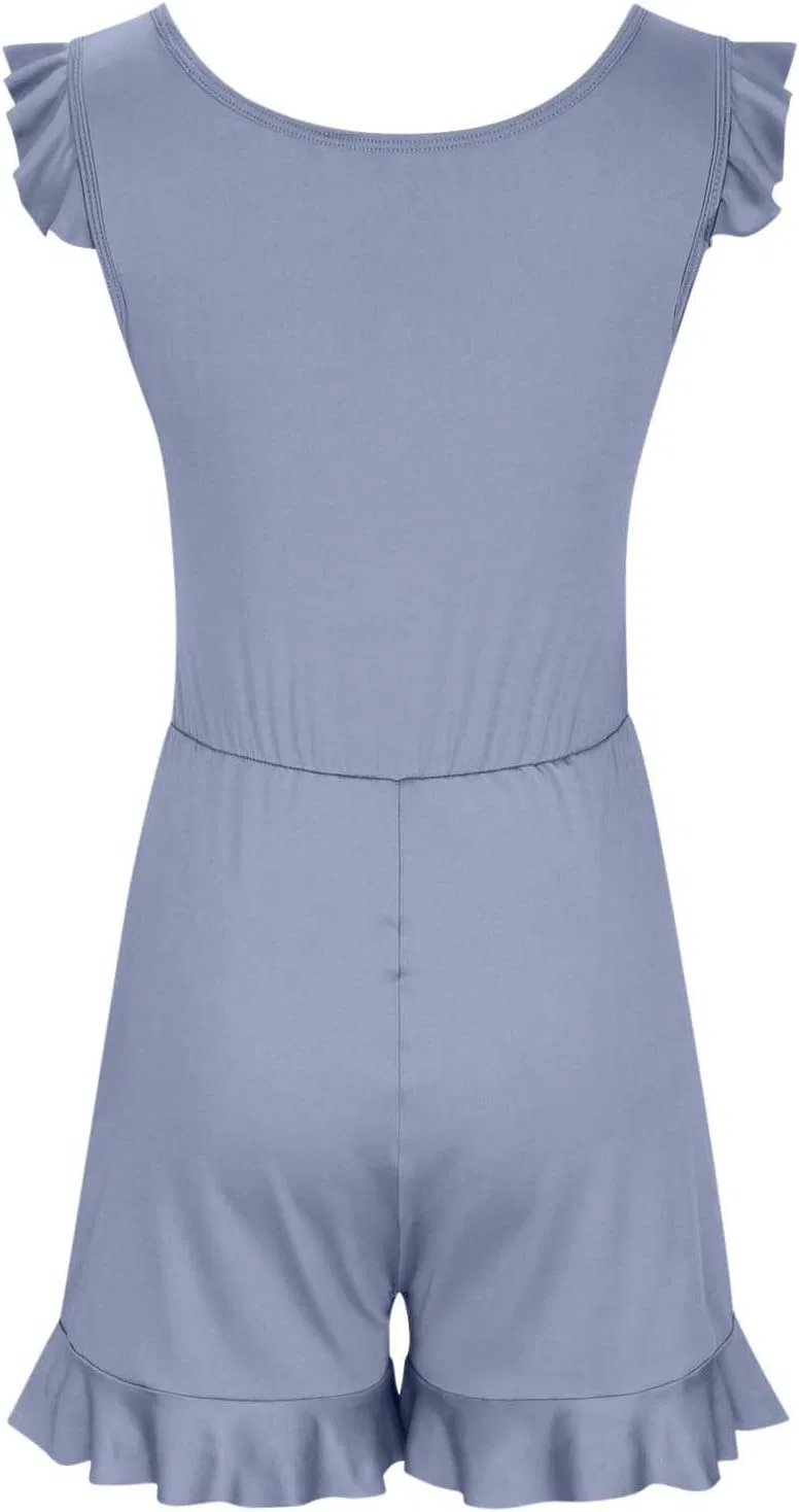 Женский цельный купальник с встроенным бюстгальтером и карманами, boyleg jumpsuit, Gray — фото 4