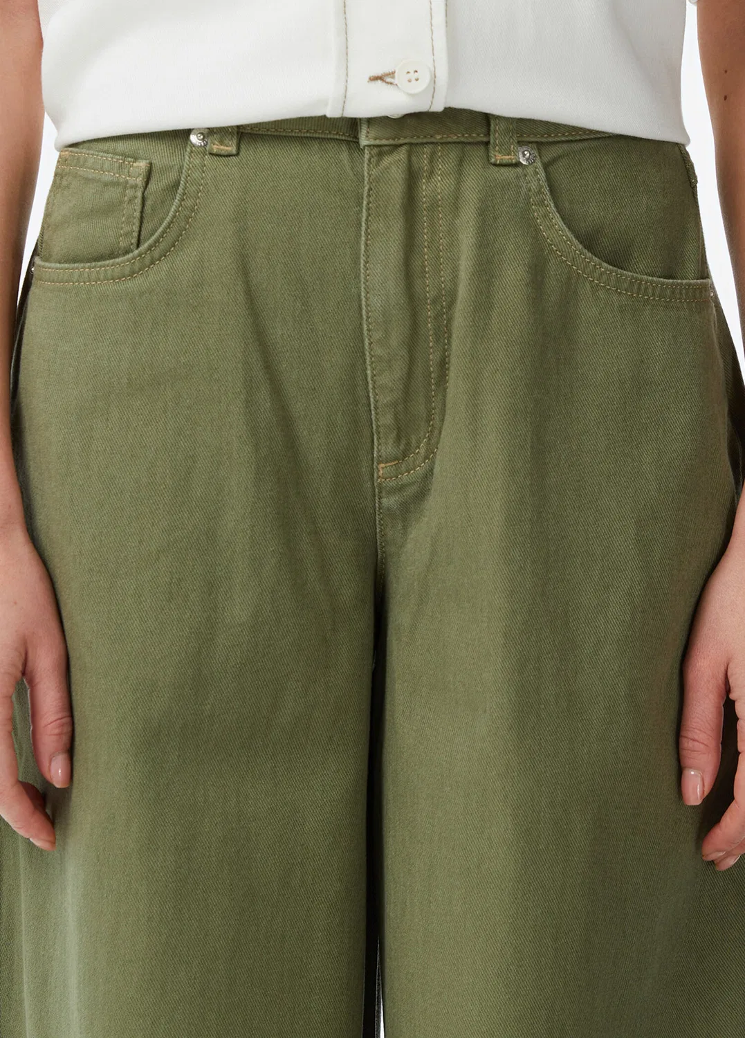Джинсы Lacoste Regular Fit Haki-BMY, хаки — фото 4