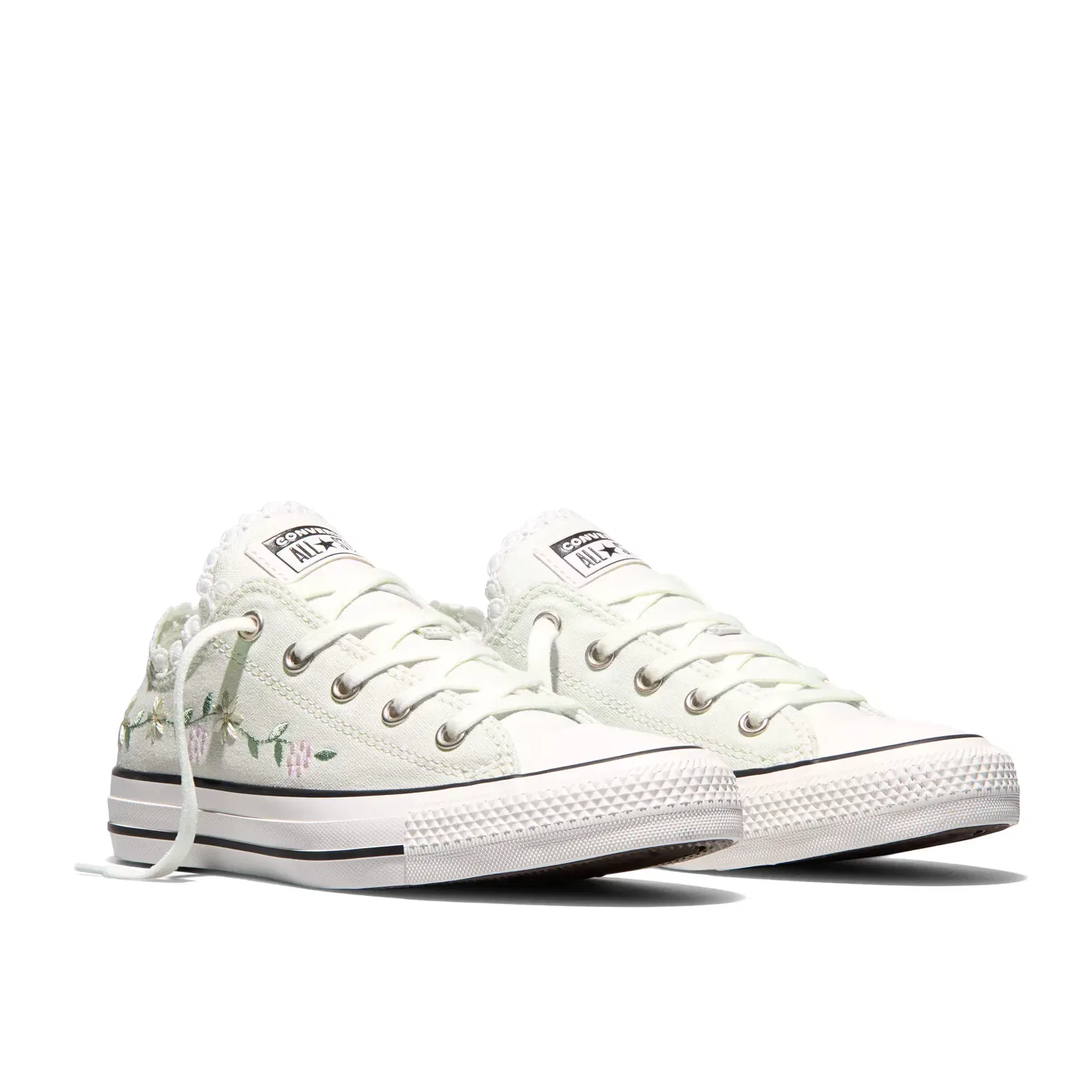 Детские кроссовки для мальчиков с цветочной вышивкой Chuck Taylor All Star Blooming Flowers Converse, Blanco — фото 2