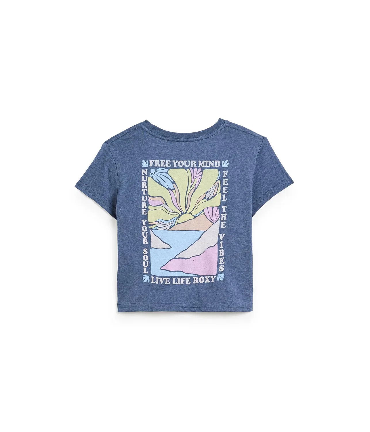 Футболка «Освободи свой разум» (для маленьких детей) Roxy Kids, Vintage Indigo Heather — фото 2